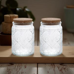 Vorratsglas im 2er SPAR-Set: "LIEBLINGSGLAS" mit Korkdeckel (1000 ml)
