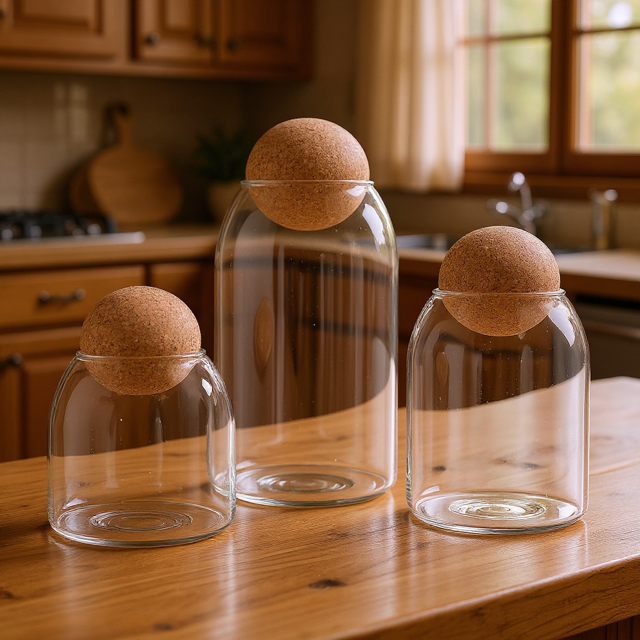 3 für 2 SPAR-Set: "MORGENGOLD" mit Korkdeckel (500/800/1000 ml)