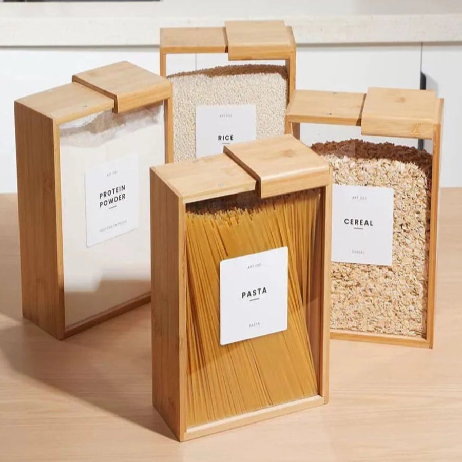 3 für 2 SPAR-Set: Vorratsglas "NUDELLIEBE" mit Holzrahmen (2000 ml)