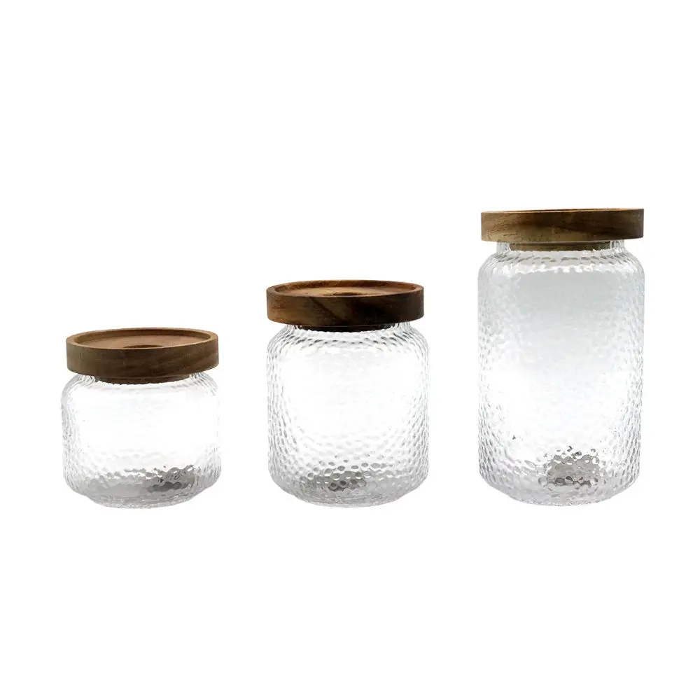 3 für 2 SPAR-Set: Vorratsglas "GLASLIEBE" mit Holzdeckel (700/800/1000 ml)