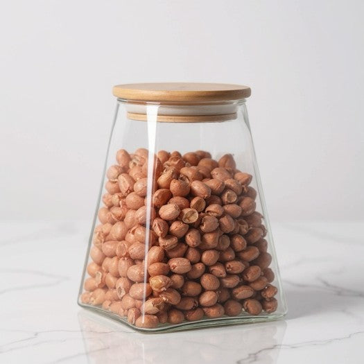 3 für 2 SPAR-Set: Vorratsglas "ZIERSTÜCK" mit Holzdeckel (500 / 750 / 950 ml)
