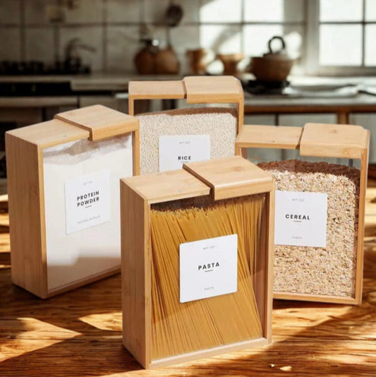 3 für 2 SPAR-Set: Vorratsglas "NUDELLIEBE" mit Holzrahmen (2000 ml)