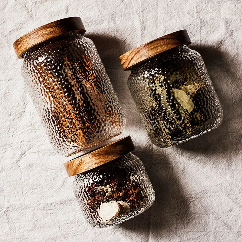 3 für 2 SPAR-Set: Vorratsglas "GLASLIEBE" mit Holzdeckel (700/800/1000 ml)