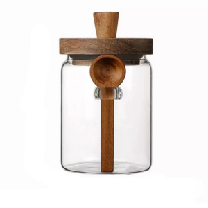 3 für 2 SPAR-Set: Vorratsglas "BLICKFANG" mit Holzdeckel und Löffel (400/600/900 ml)