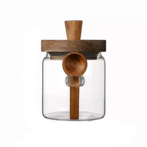 3 für 2 SPAR-Set: Vorratsglas "BLICKFANG" mit Holzdeckel und Löffel (400/600/900 ml)