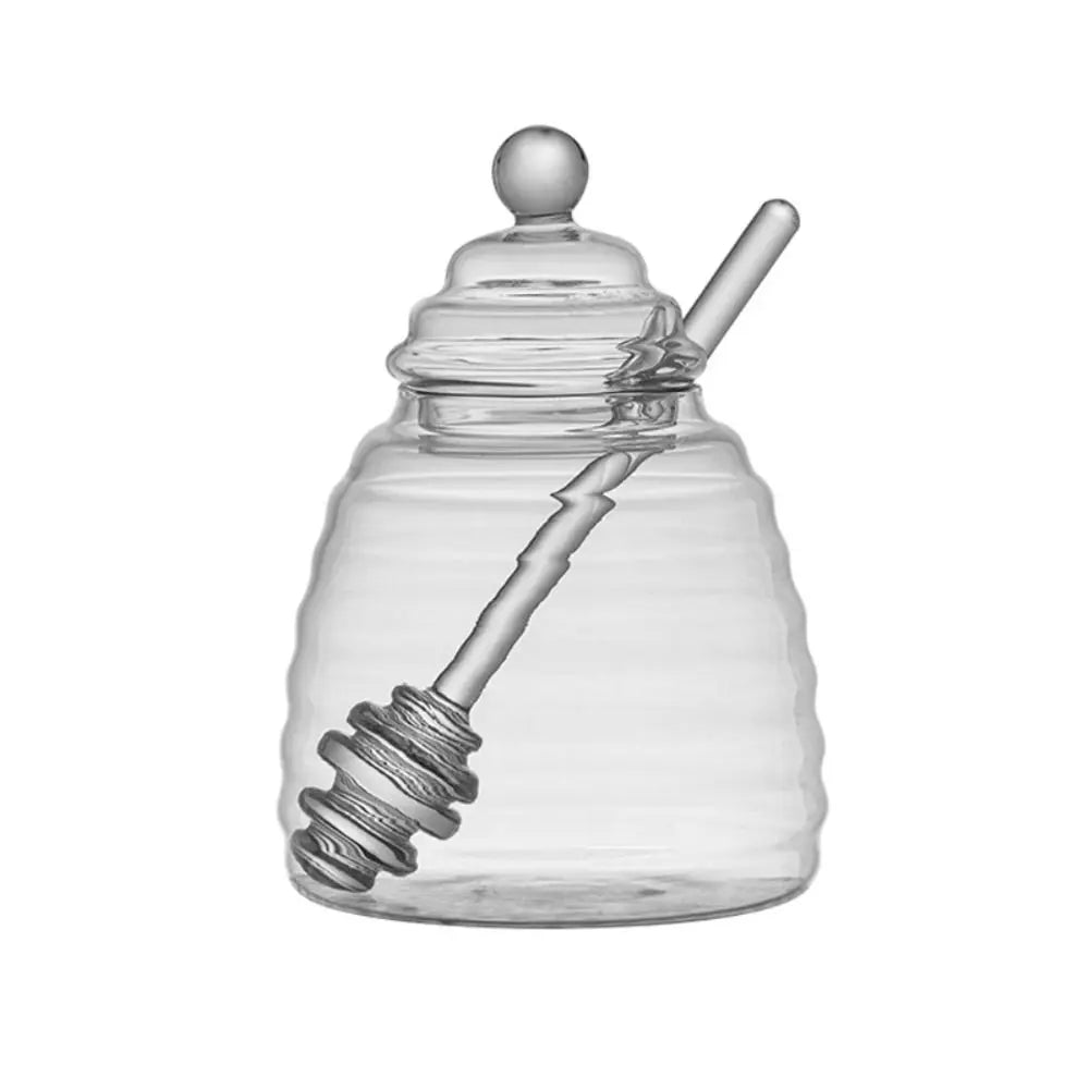 Vorratsglas 2er SPAR-Set: "HONIGSTOCK" mit Glasdeckel (280 / 500 ml)