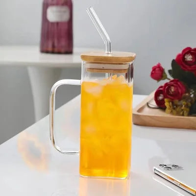 Trinkglas 2er SPAR-Set: "SOMMERSCHLUCK" mit Holzdeckel (400 ml)
