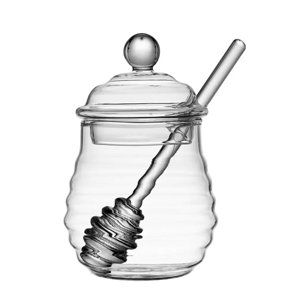 Vorratsglas 2er SPAR-Set: "HONIGSTOCK" mit Glasdeckel (280 / 500 ml)