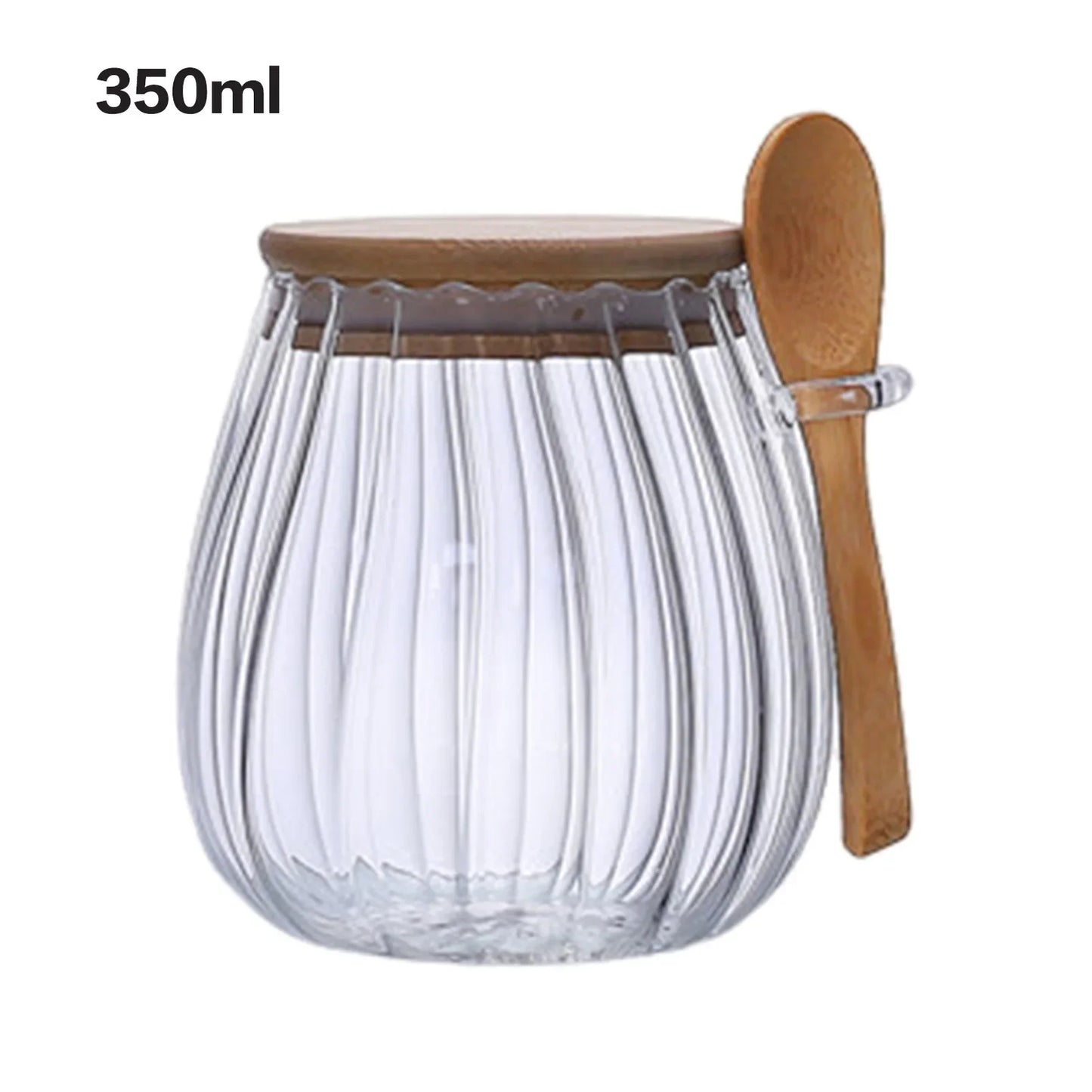 3 für 2 SPAR-Set: Vorratsglas "FILEGRANO" mit Holzdeckel und Löffel (350/600/1000 ml)