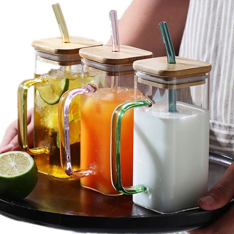 Trinkglas 2er SPAR-Set: "SOMMERSCHLUCK" mit Holzdeckel (400 ml)