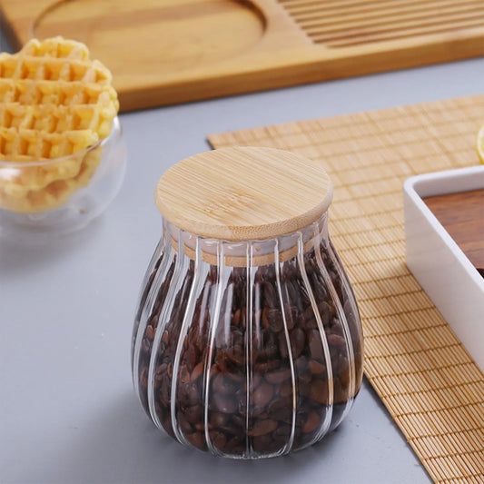 3 für 2 SPAR-Set: Vorratsglas "FILEGRANO" mit Holzdeckel und Löffel (350/600/1000 ml)
